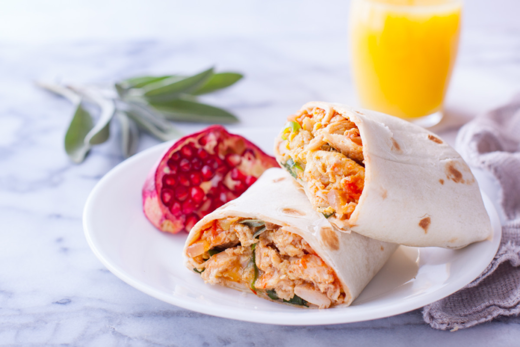 Turkey and veggie wrap